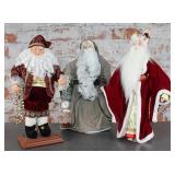 Three Santa Figures