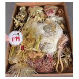 Gold and White Christmas Ornaments