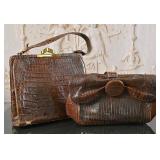 2 Vintage MCM Alligator Handbags