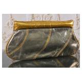 A Vintage Tommy Woods Metallic Leather Clutch