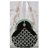 A Vintage Turquoise Beaded Handbag