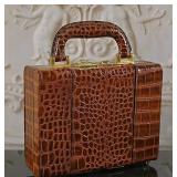 A Faux Alligator Jewelry Case