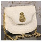 An Ostrich Hide Evening Bag