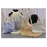 4 Woven Bucket Bags