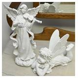 Pair Of Cast Garden Figures