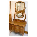 A Victorian Oak Princess Dresser