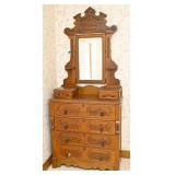 A Fine Victorian Walnut Dresser