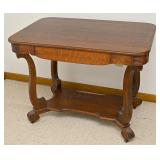 A Victorian Oak Library Table