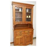 A Very Fine Oak Set Back Cupboard