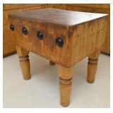 A Fine Antique Butcher Block Table