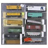 12 N Scale Train Cars,