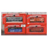 4 American Flyer S-Gauge Freight Cars