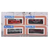 4 American Flyer S-Gauge Train Cars