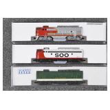 3 Kato N Scale Locomotives