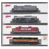 4 Atlas N Scale Locomotives