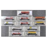 11 Atlas N Scale Flat Cars W/Trailers