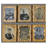 Six 1/9th Plate Ambrotypes & Tintypes