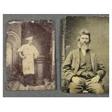 Two 1/6th Plate Occupational Tintypes