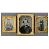 Three 1/4 and 1/6th plate portraits