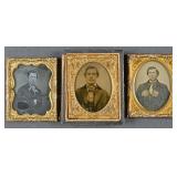 Three 1/9th plate Ambrotype Portraits