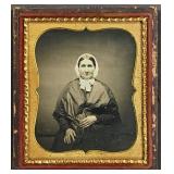 A Good 1/6th Plate Daguerreotype, Elderly Woman