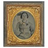 A 1/6th Plate Cased Tintype