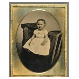 A 1/2 Plate Tintype of a Very Young Girl