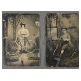 Two 1/6th Plate Tintypes