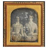 A 1/6th Plate Daguerreotype, 2 Sisters