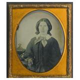 An Interesting 1/6th Daguerreotype, a Young Woman
