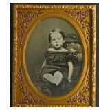 A 1/9th Plate Daguerreotype, an Infant Girl