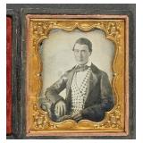 A 1/6th Plate Daguerreotype of a Handsome Man