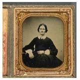 A Cased 1/6th plate Tintype & Ambrotype &