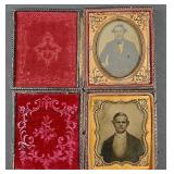 Two Cased 1/6th Plate Ambrotypes