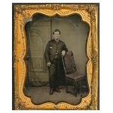 A 1/4 Plate Ambrotype, Standing Businessman