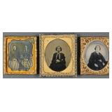 Three 1/6th Plate Ambrotypes & Daguerreotype