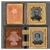 two 1/16th Plate Cased Ambrotypes