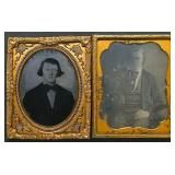 Two 1/9th Plate Daguerreotype Portraits