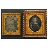 Two 1/16 Plate Baby Portraits