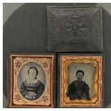 Two 1/9th Plate Daguerreotype Portraits