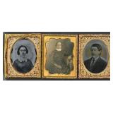 Three 1/9th Plate Daguerreotype Portraits