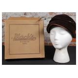 Carol Velour Feathered Hat