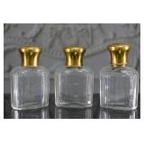 A Set Of 3 French Cut Glass Dresser Bottles