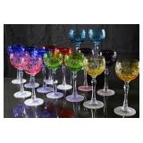 A 15pc Set Of French Golden Crown Wine Glasses