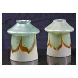 A Pair Steuben Art Glass Shades