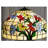 A Leaded Glass Hanging Lamp