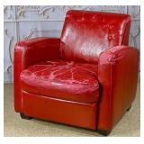 A Red Leather Club Chair