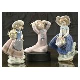 3 Lladro Porcelain Figures.