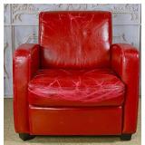 A Red Leather Club Chair
