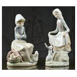 2 Lladro Porcelain Figures.
